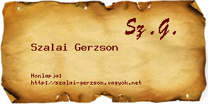Szalai Gerzson névjegykártya