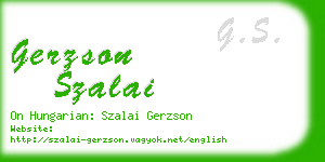 gerzson szalai business card